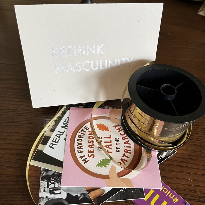 Geschenkkarte "Rethink Masculinity" mit Stickers